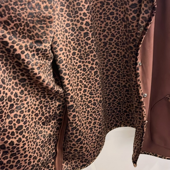 August Max brown Cheetah print Jacket vintage Womens Size 3 in the brand - Picture 4 of 9